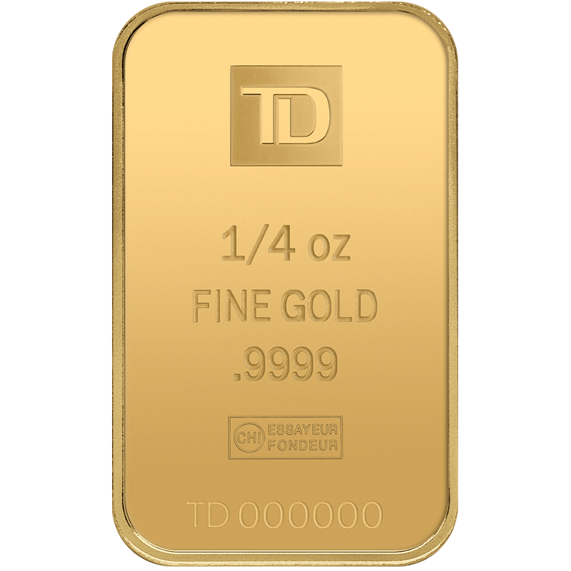 Image for 1/4 oz TD Gold Bar from TD Precious Metals